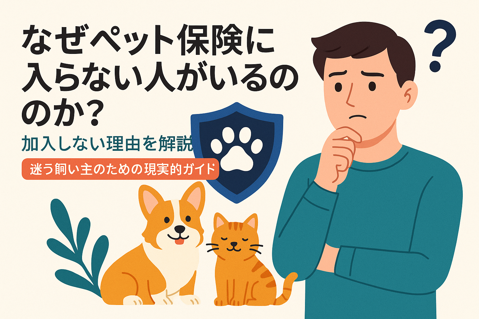 なぜペット保険に入らない人がいるのか？加入しない理由を解説｜迷う飼い主のための現実的ガイド